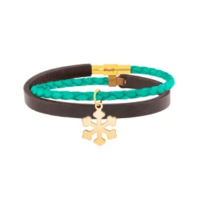 Snowflake Leather Bracelet