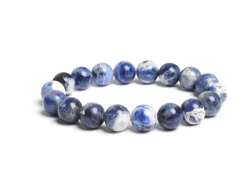 Sodalite stone, stretch cording, yoga, bracelet, jewelry.