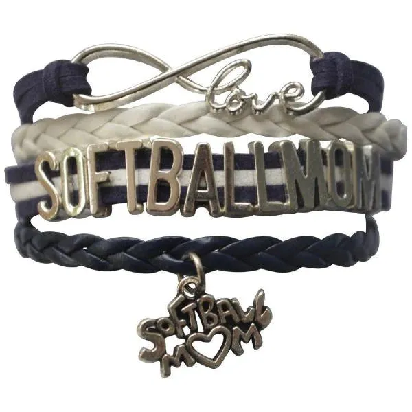 Softball Mom Bracelet - Pick Color