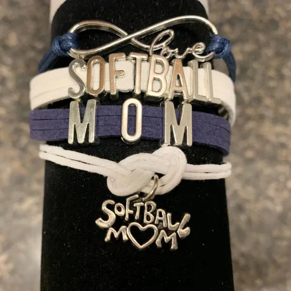 Softball Mom Bracelet - Pick Color