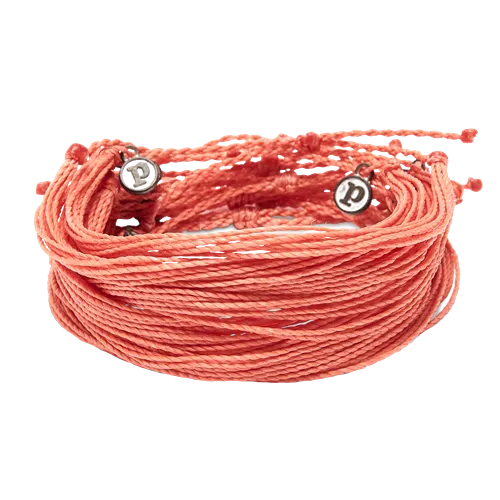 Solid Coral Pura Vida Bracelet