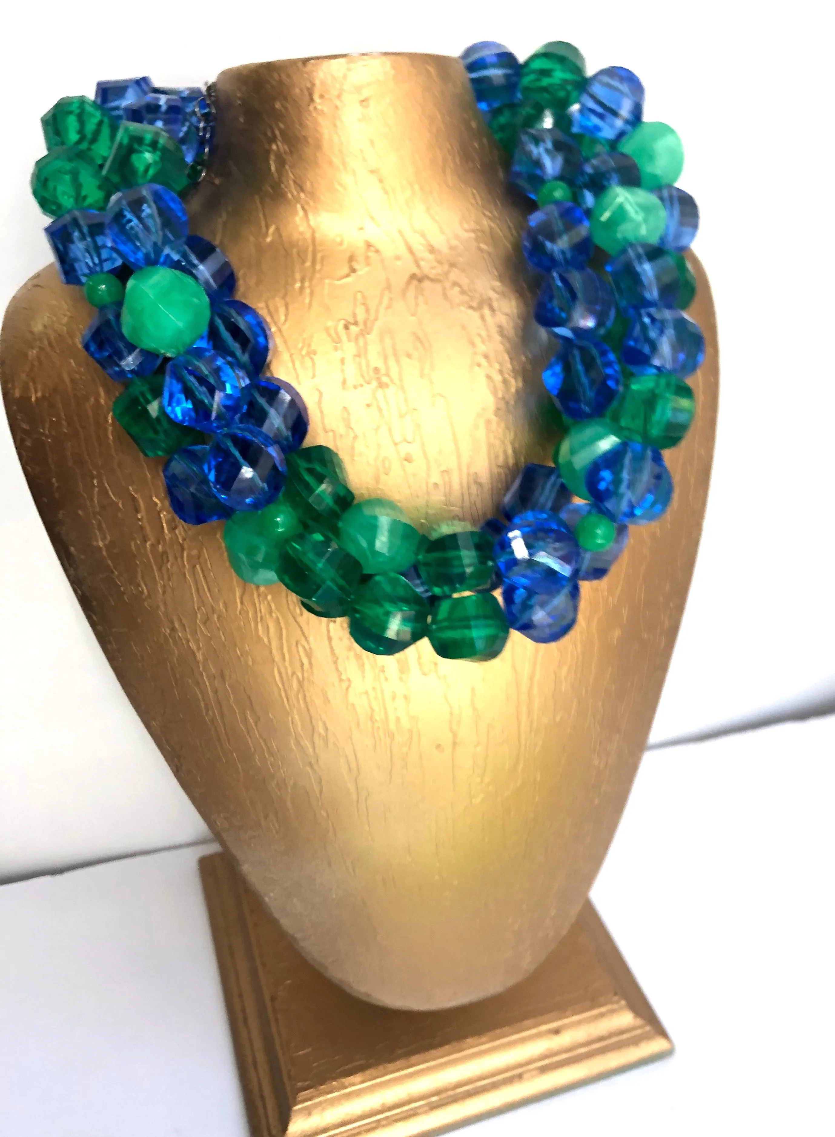 Sparkling Waters Faceted Lucite Morgan Necklace