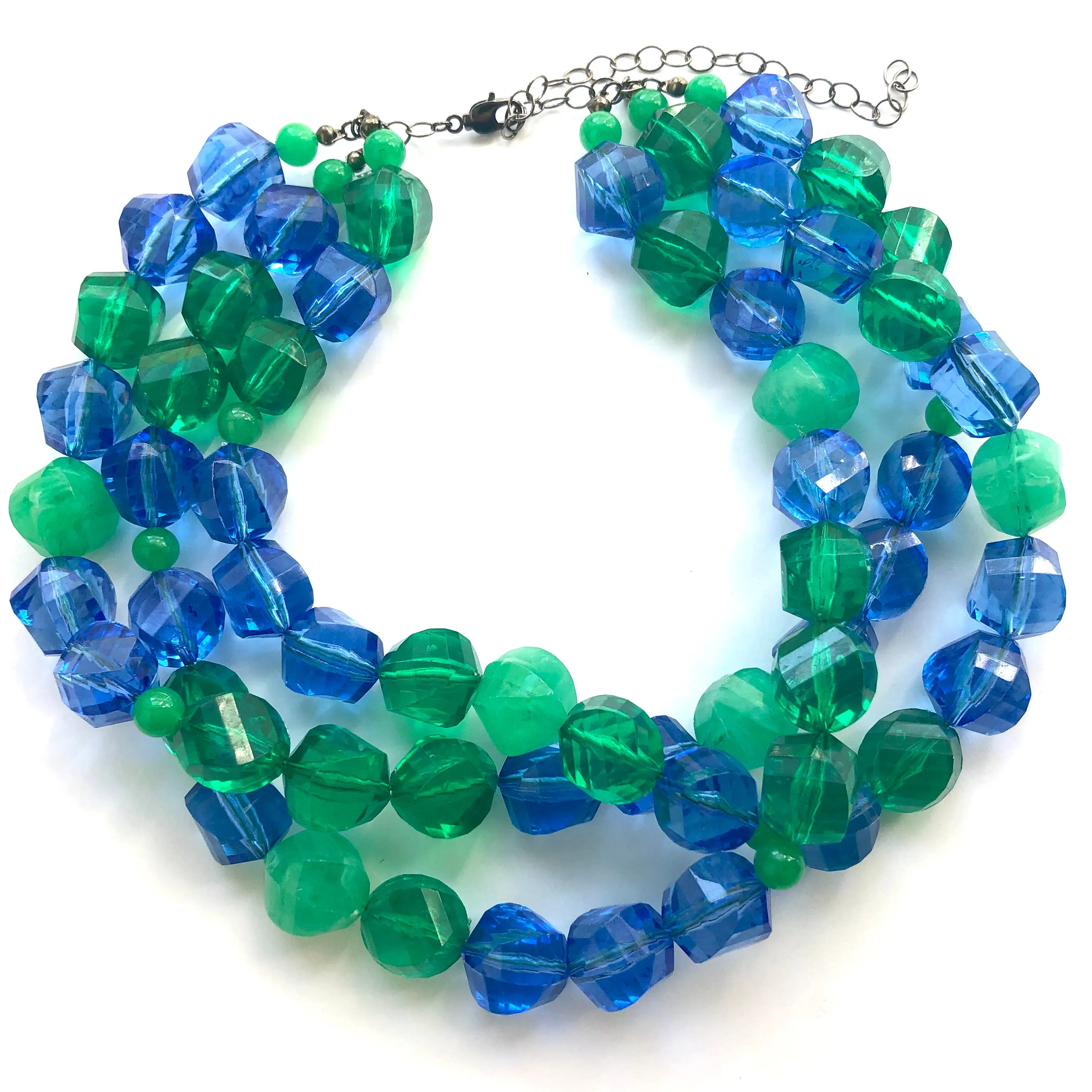 Sparkling Waters Faceted Lucite Morgan Necklace