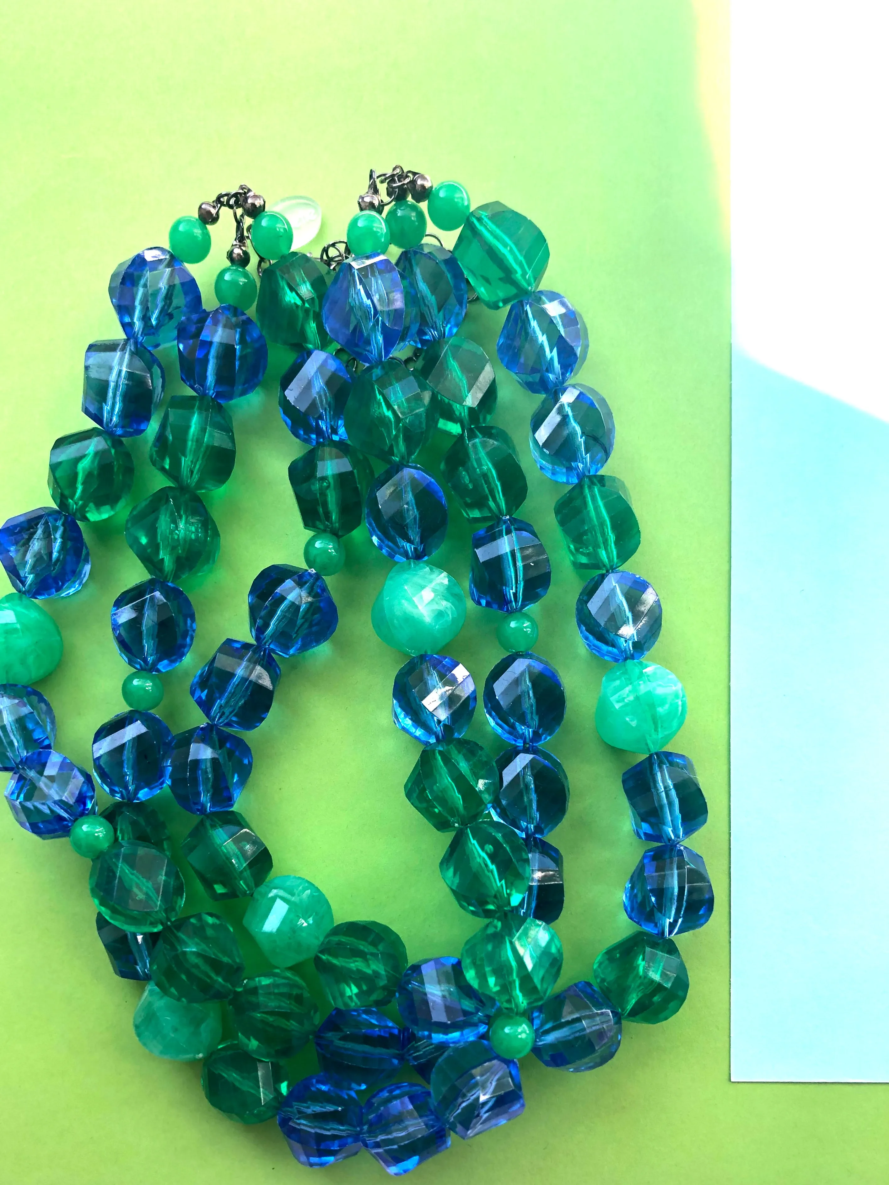 Sparkling Waters Faceted Lucite Morgan Necklace