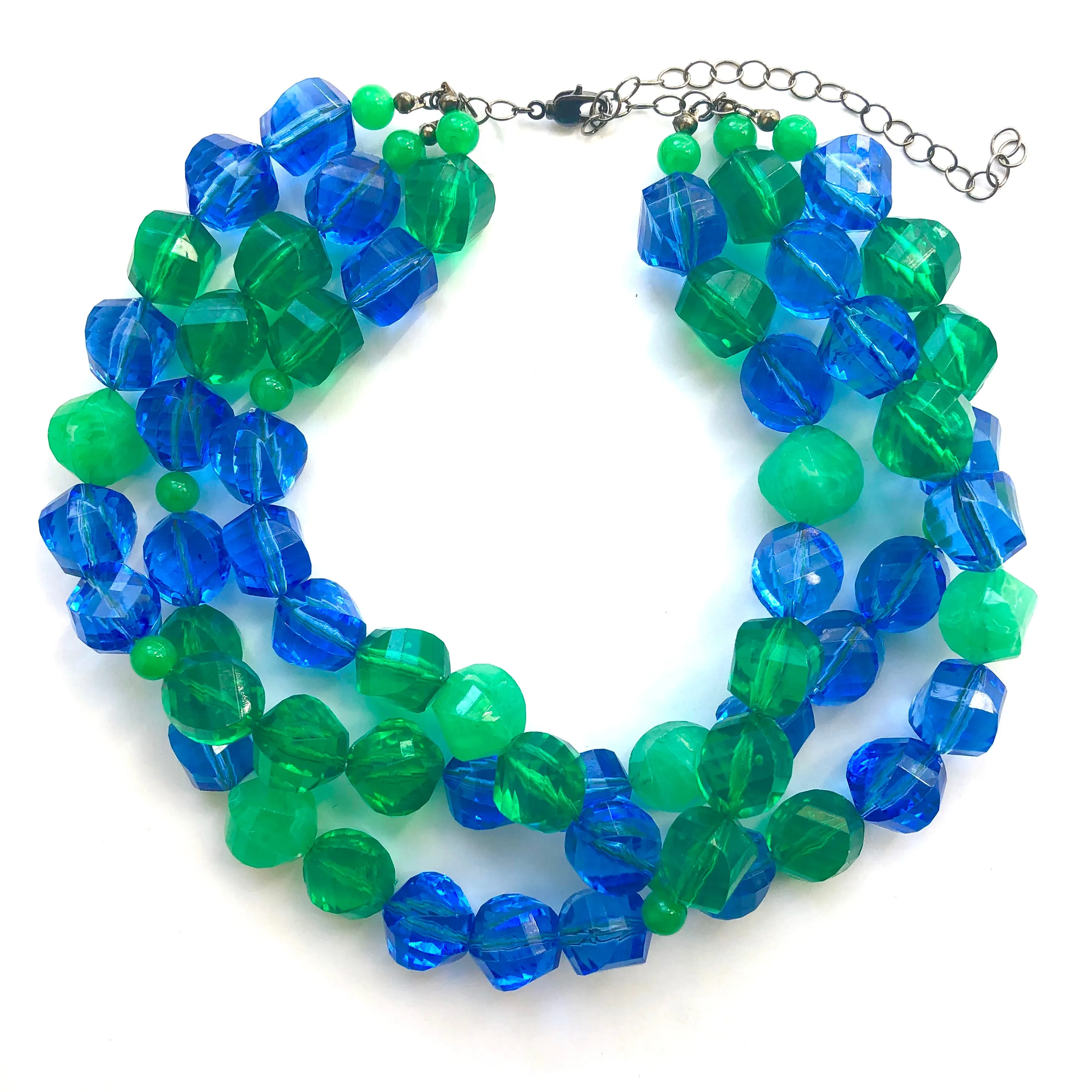 Sparkling Waters Faceted Lucite Morgan Necklace