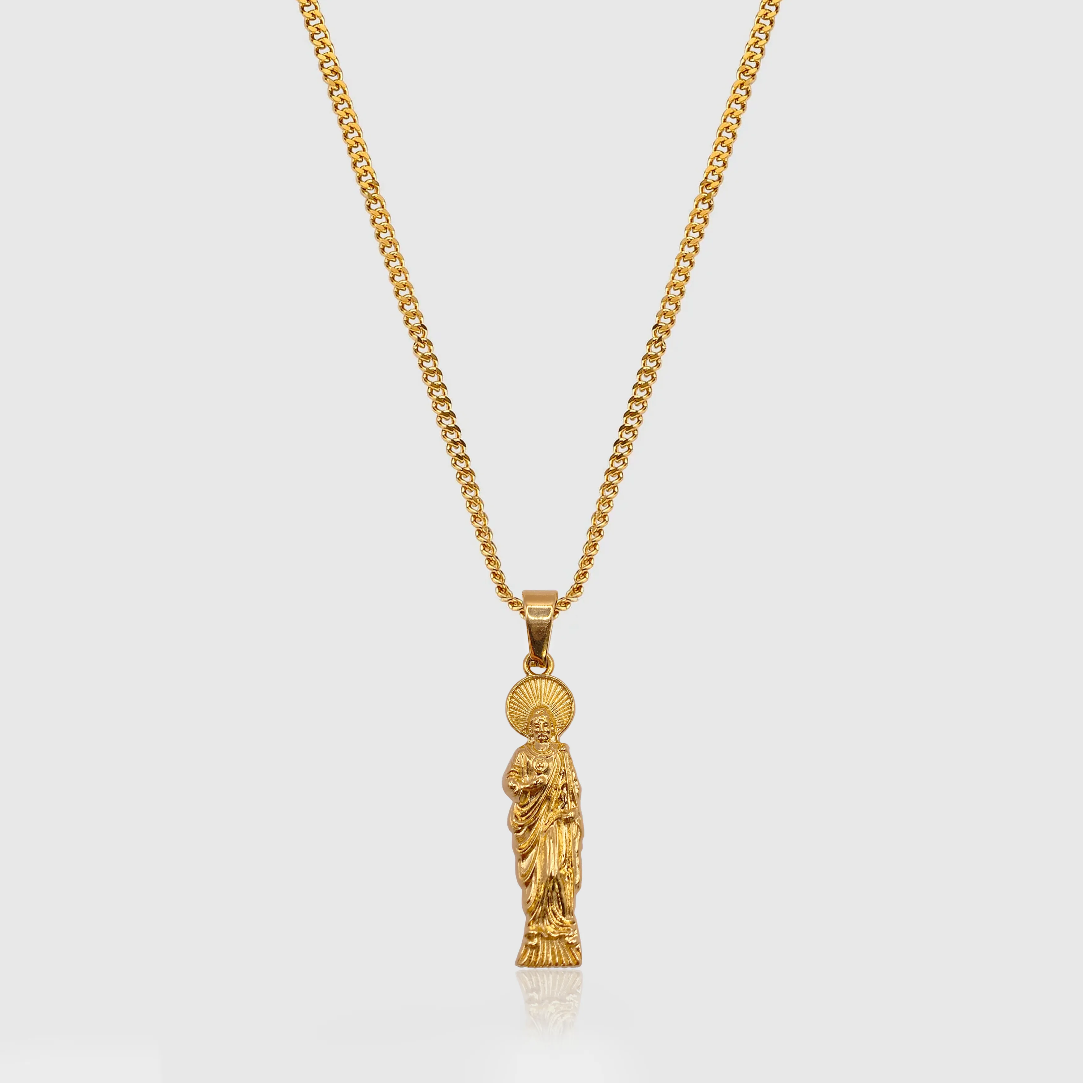 St. Jude Figurine Pendant (Gold)