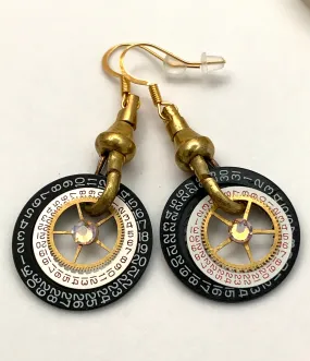 Steampunk drop earrings Gold pocket watch fobs Dangel Earrings Steampunk Earrings - Womans earrings - For her