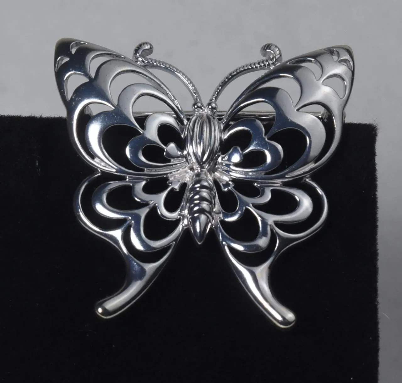 Sterling Silver Butterfly Brooch Pendant