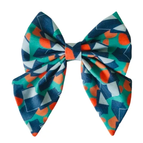 ‘Summer Leaf’ print Sailor Bow