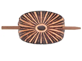 Sunburst Leather Hair Barrette