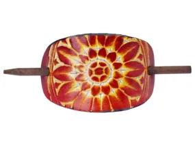 Sunflower Leather Hair Barrette