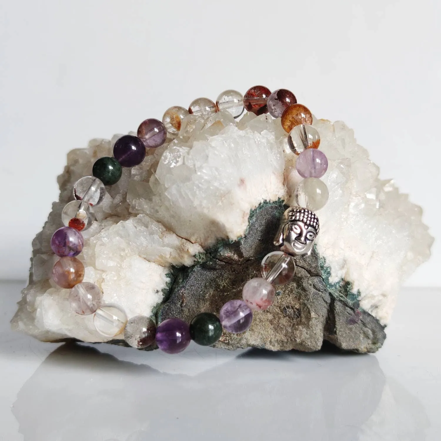 Super Seven Crystal Buddha Bracelet