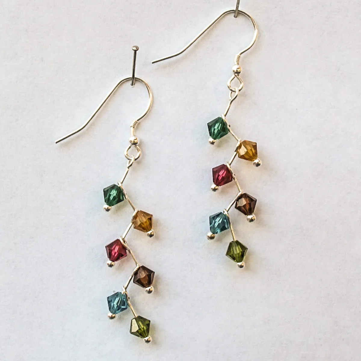 Swarovski Crystal Cascading Vine Earrings (click for colors)