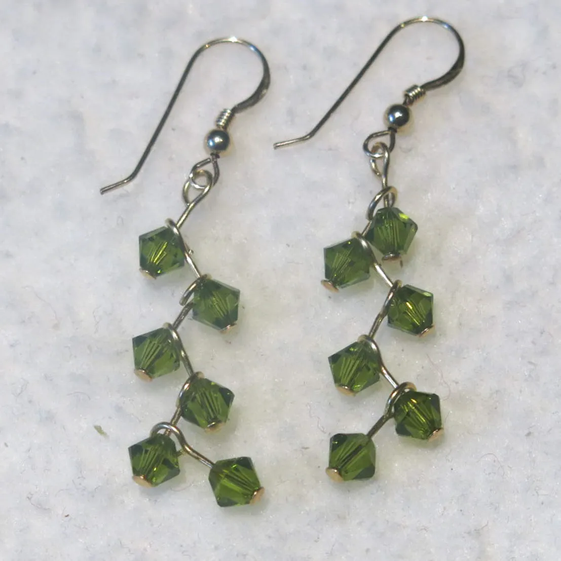 Swarovski Crystal Cascading Vine Earrings (click for colors)