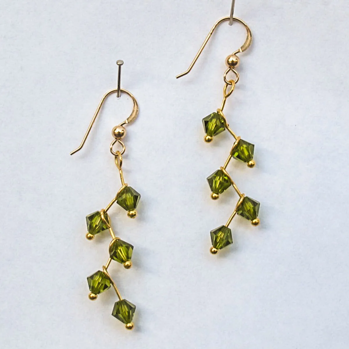 Swarovski Crystal Cascading Vine Earrings (click for colors)