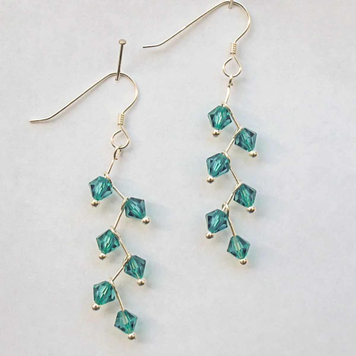 Swarovski Crystal Cascading Vine Earrings (click for colors)