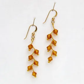 Swarovski Crystal Cascading Vine Earrings (click for colors)