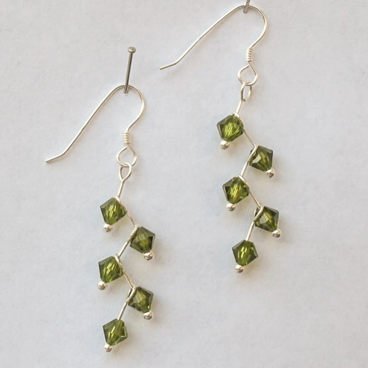 Swarovski Crystal Cascading Vine Earrings (click for colors)