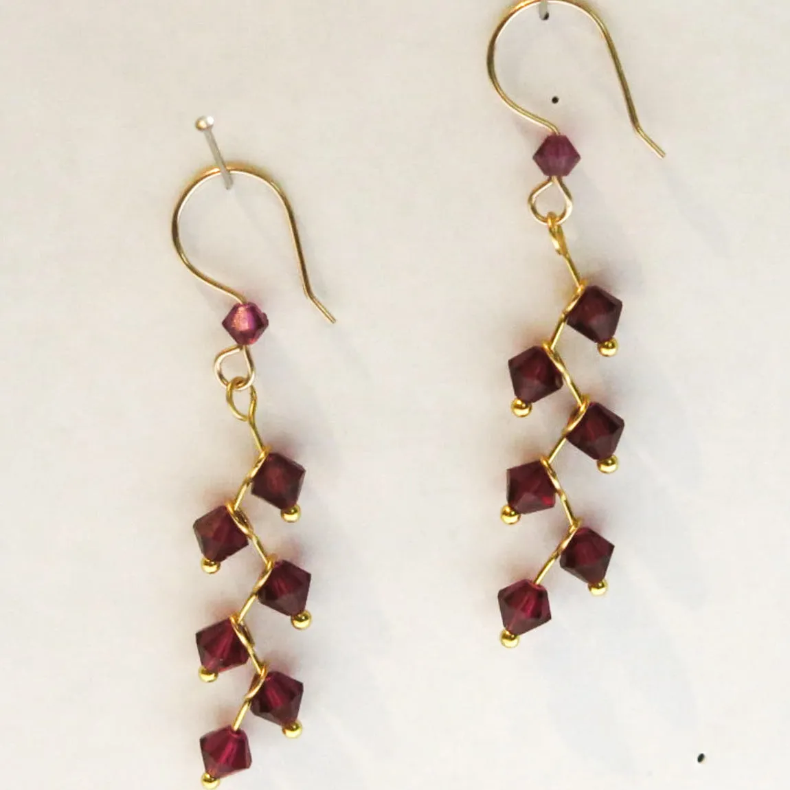 Swarovski Crystal Cascading Vine Earrings (click for colors)