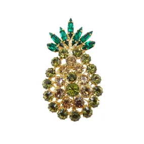 Swarovski Crystals Pineapple Brooch