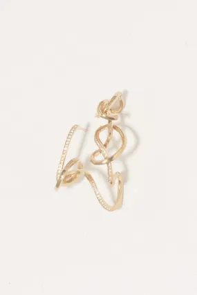 Tangle - White Topaz and Gold Vermeil Ear Climber