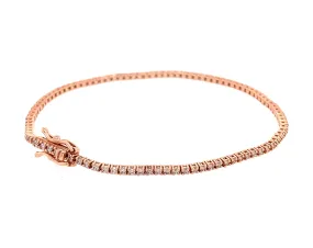 Thin Rose Gold Tennis Bracelet