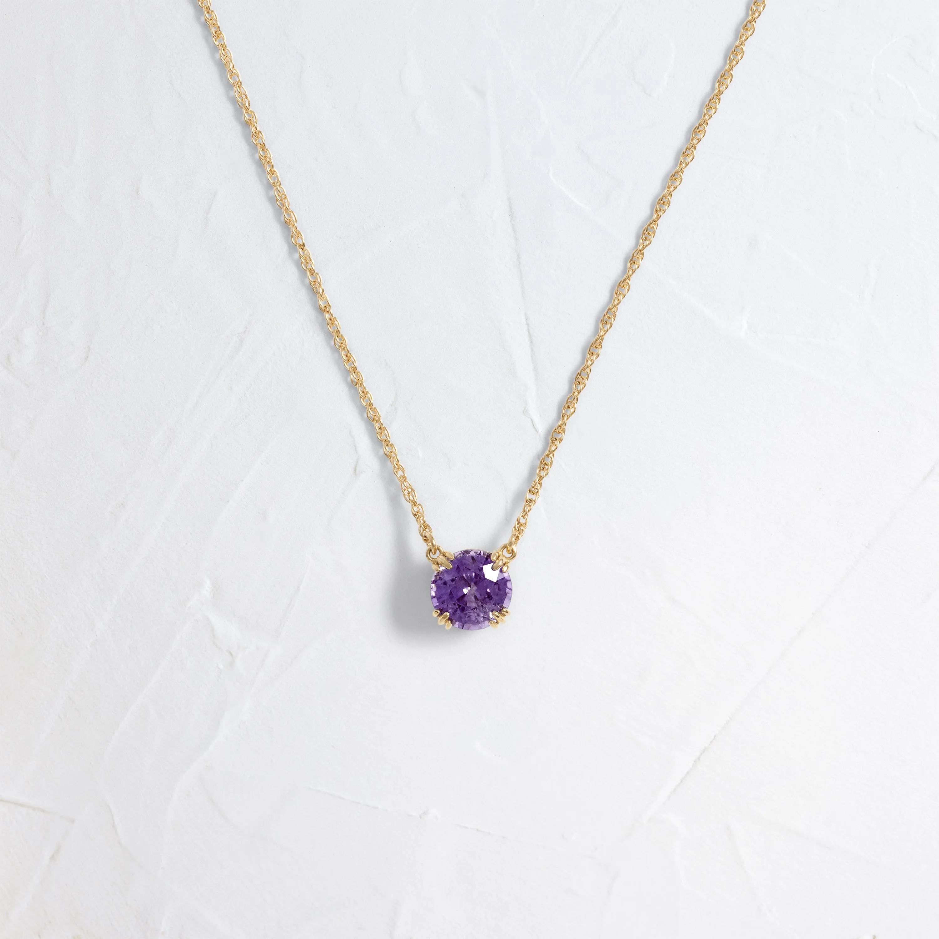 Threaded Necklace, 1.11ct. Violet Sapphire - OOS