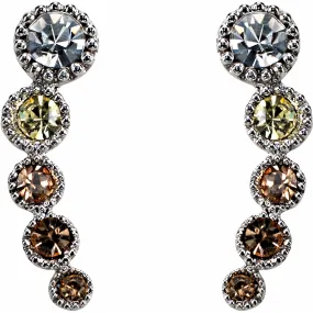 Topaz Ombre Rhodium Plated Ear Climbers