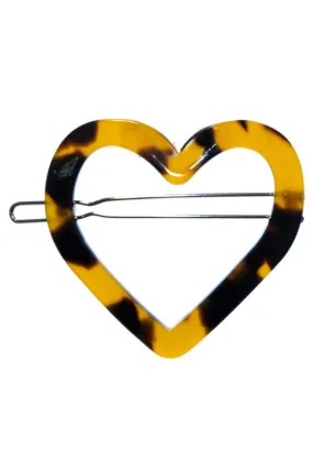 Tortoiseshell Heart Barrette