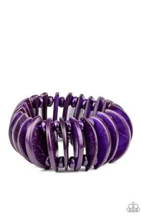 Tropical Tiki Bar Purple Bracelet - Paparazzi Accessories