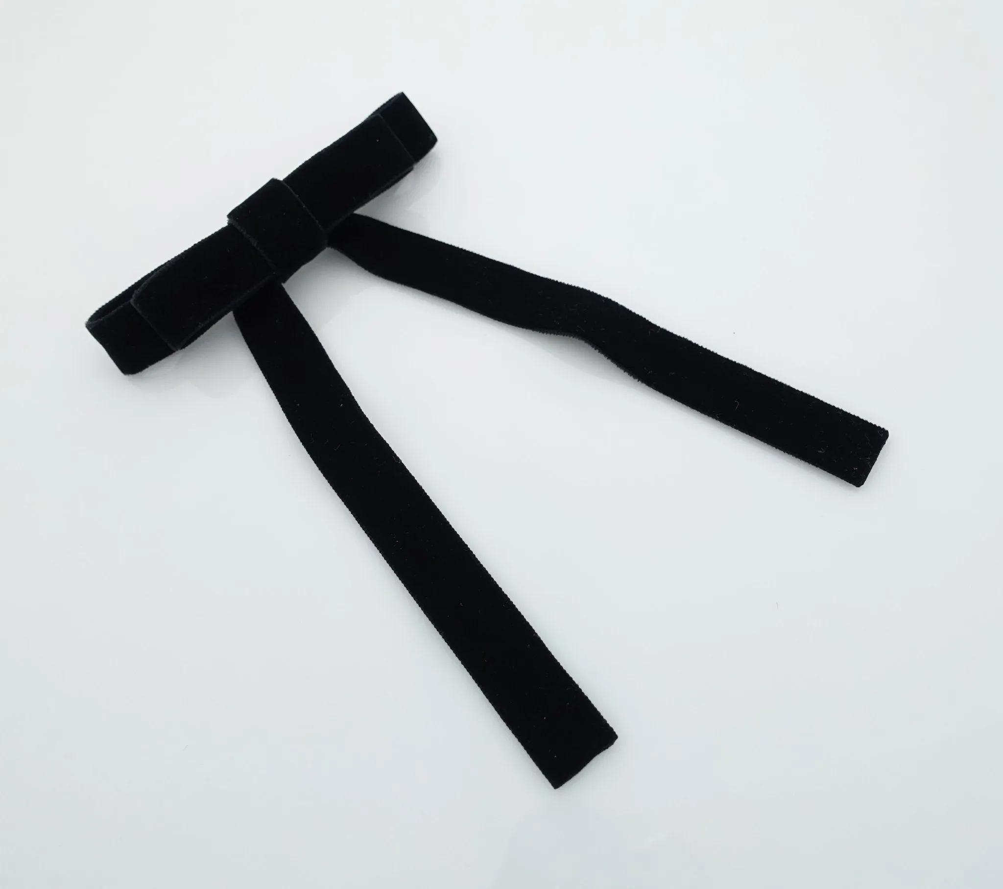 Velvet bow french barrette comb hair elastic stylish black velvet hair accessory for women