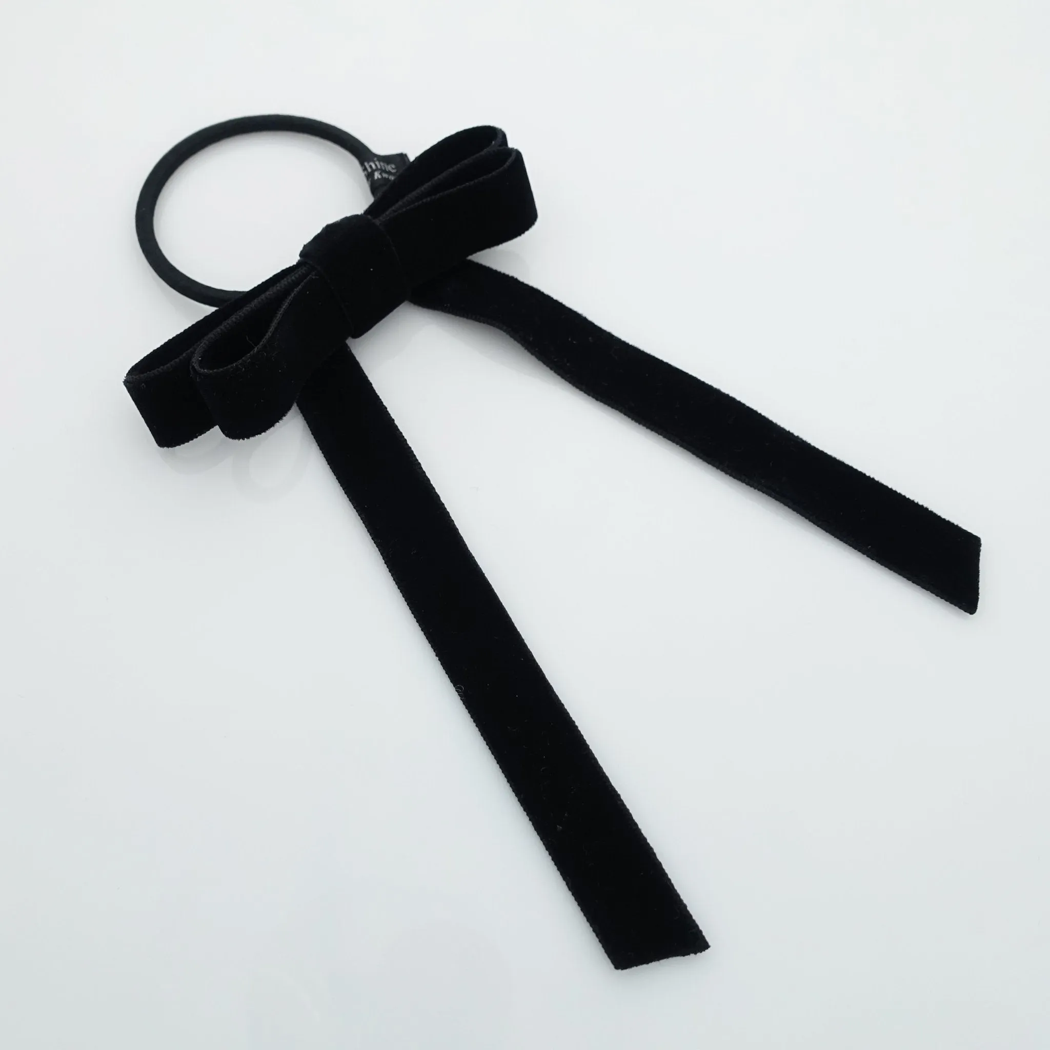 Velvet bow french barrette comb hair elastic stylish black velvet hair accessory for women