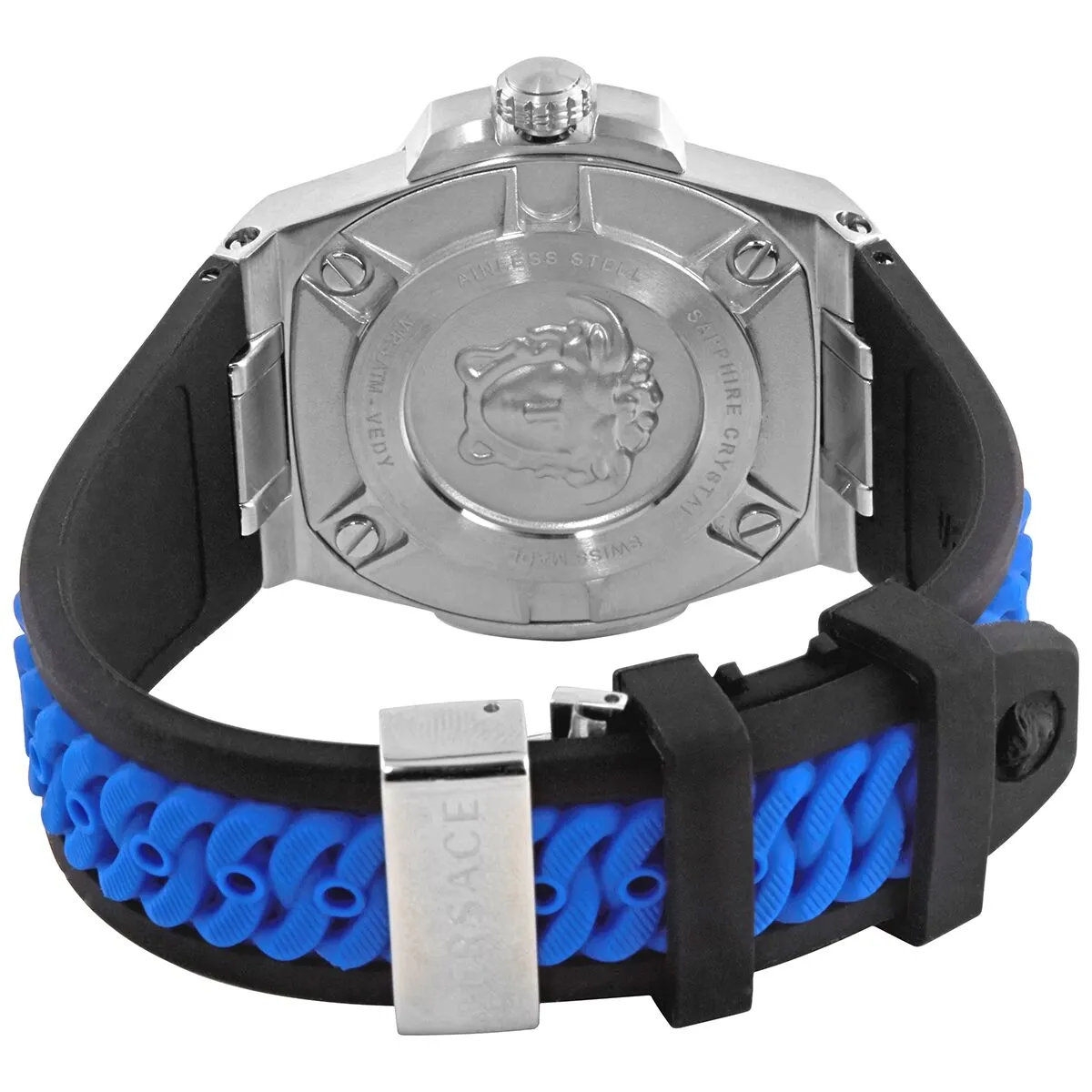 Versace Chain Reaction Quartz Blue Dial Men's Watch VEDY00119