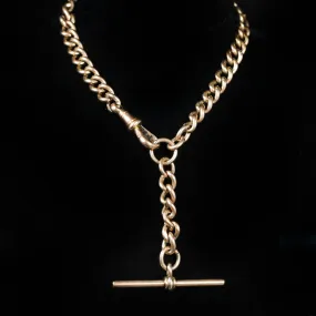 Victorian 9K Yellow Gold Albert Watch Chain