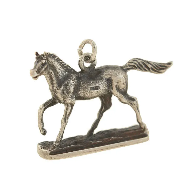 Victorian Silver Horse Equestrian Figural Fob