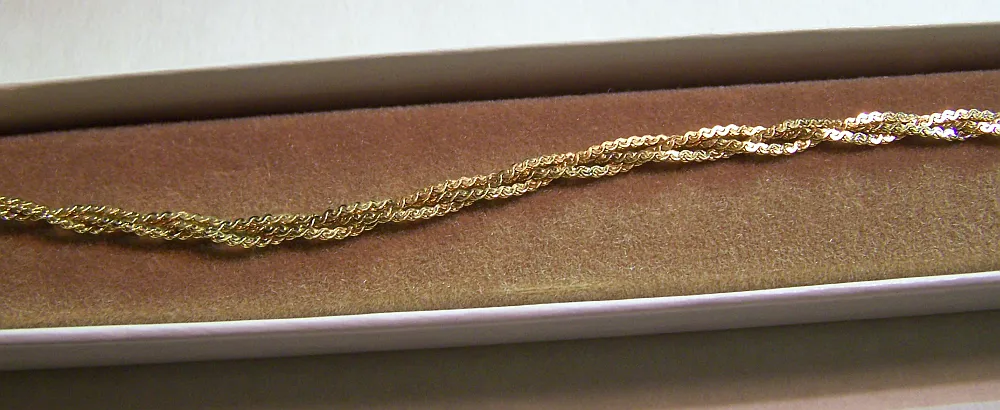 Vintage Three Strand 12K GF Gold Bracelet