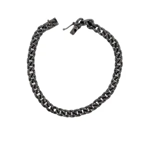 WD1305 14kt Gold Black Pave Diamond Bracelet