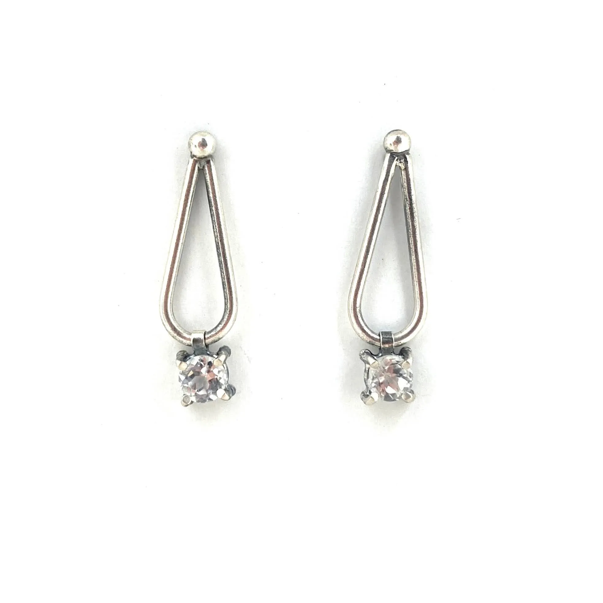 White Topaz Drop Earrings