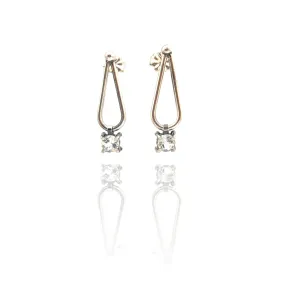 White Topaz Drop Earrings