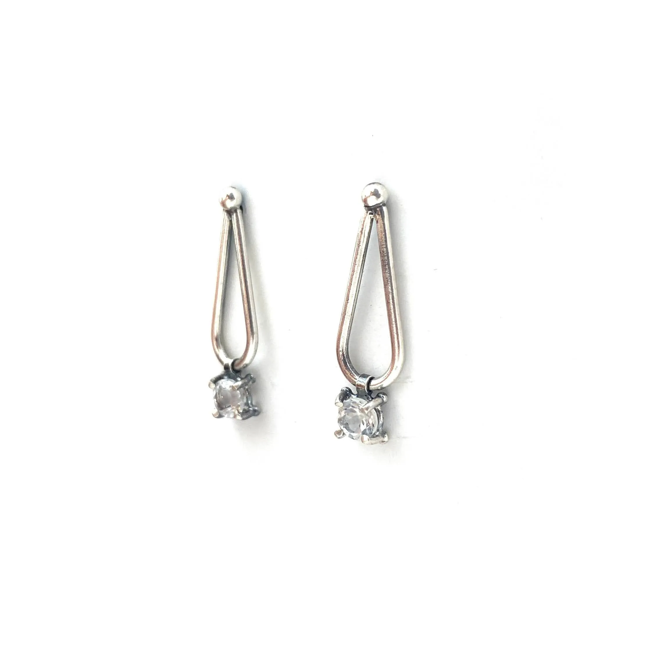 White Topaz Drop Earrings