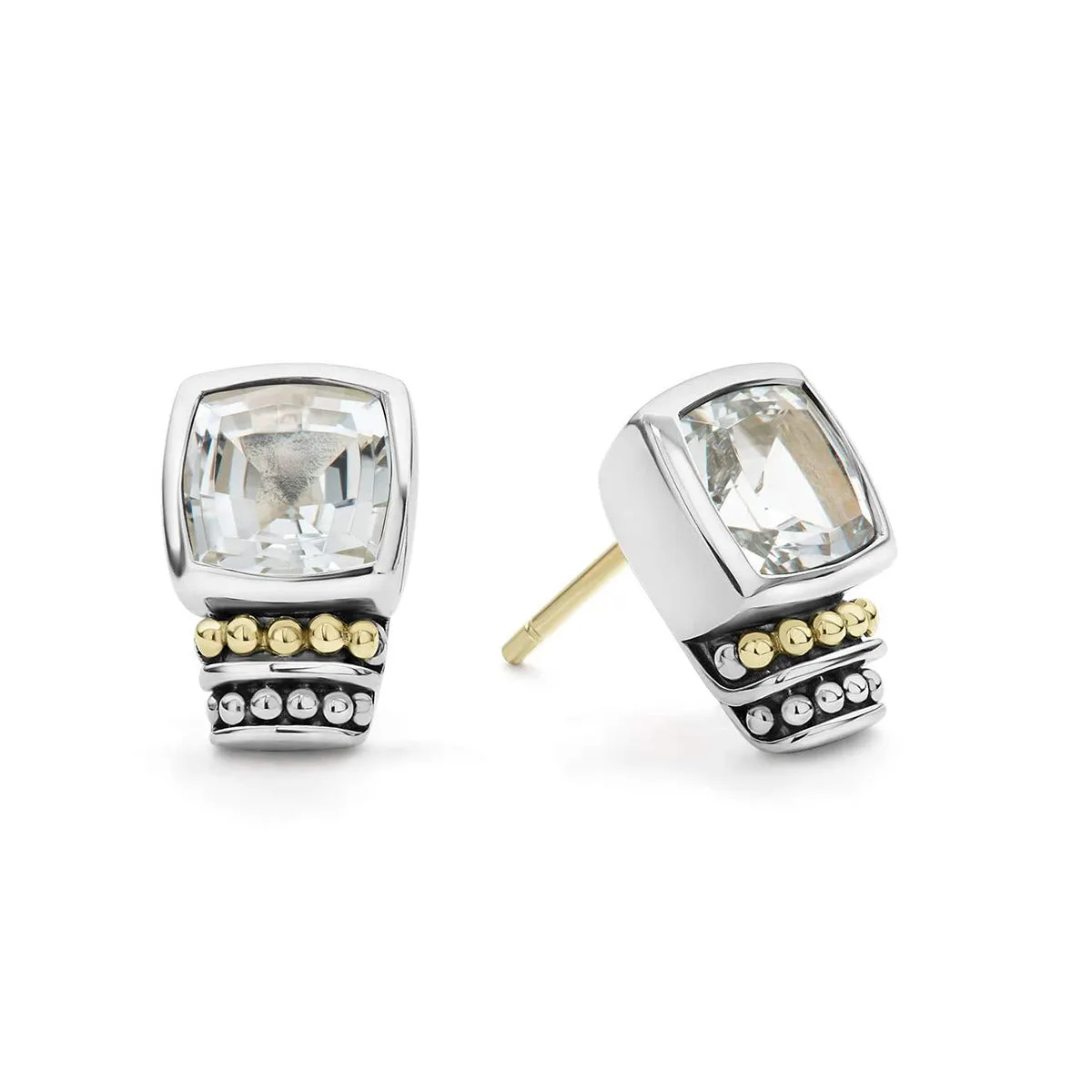 White Topaz Stud Earrings