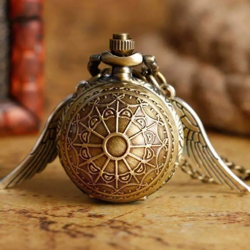 Wizard's Game Mini Snitch Gold-Tone Pocket Watch Necklace