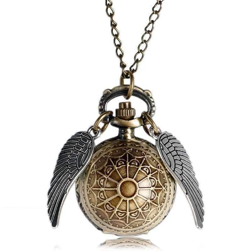 Wizard's Game Mini Snitch Gold-Tone Pocket Watch Necklace