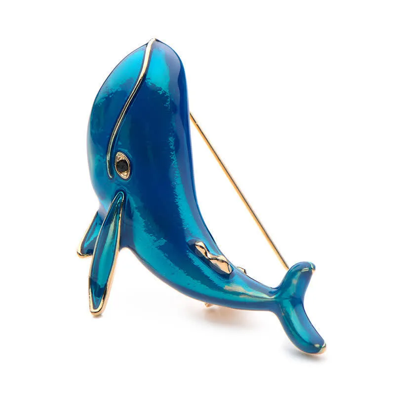 Women's Blue Whale Brooch