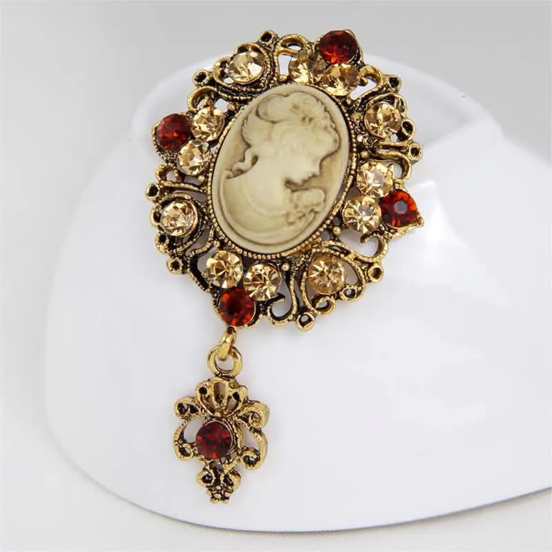 Women's Cameo Lady Victorian Brooch