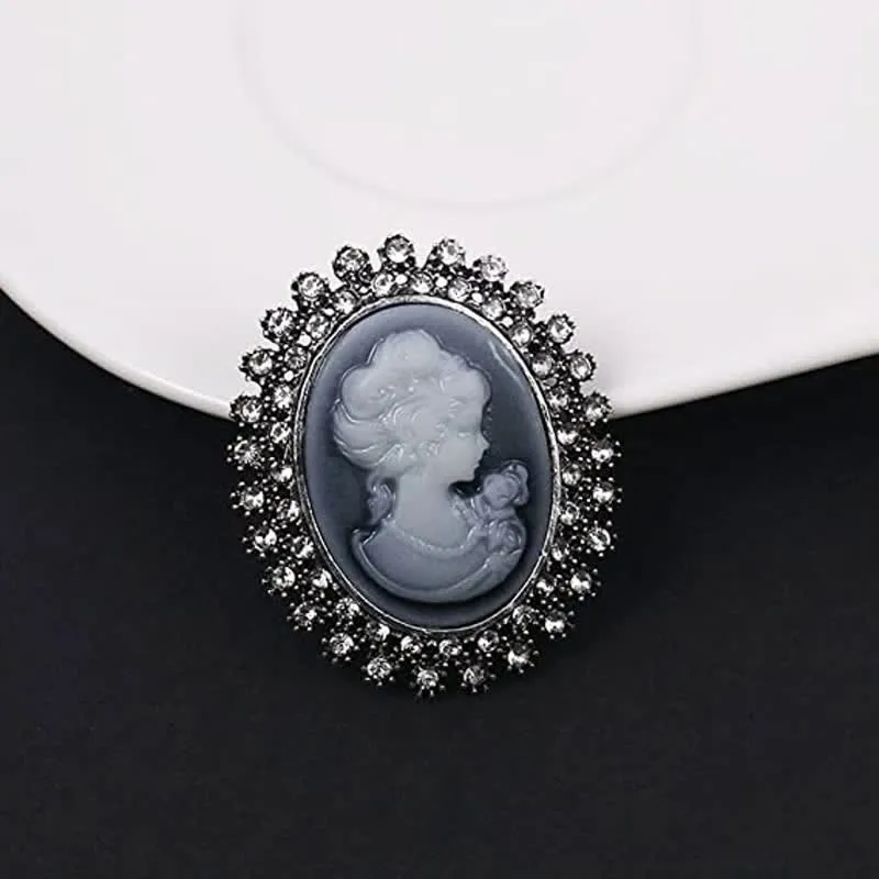 Women's Oval Cameo Beauty Victorian Brooch