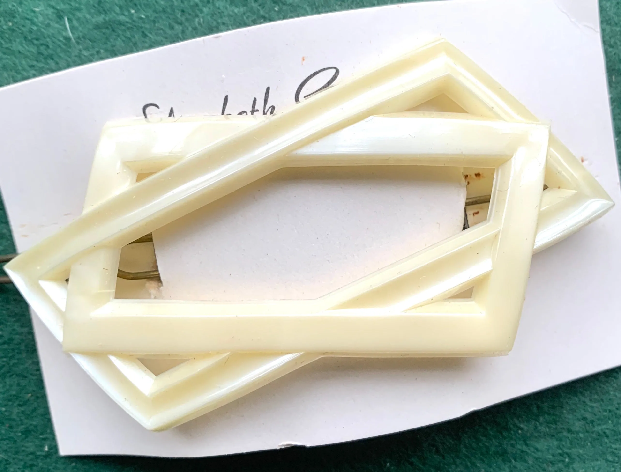 Wonderfully Modernist Vintage Lucite Hair Clips