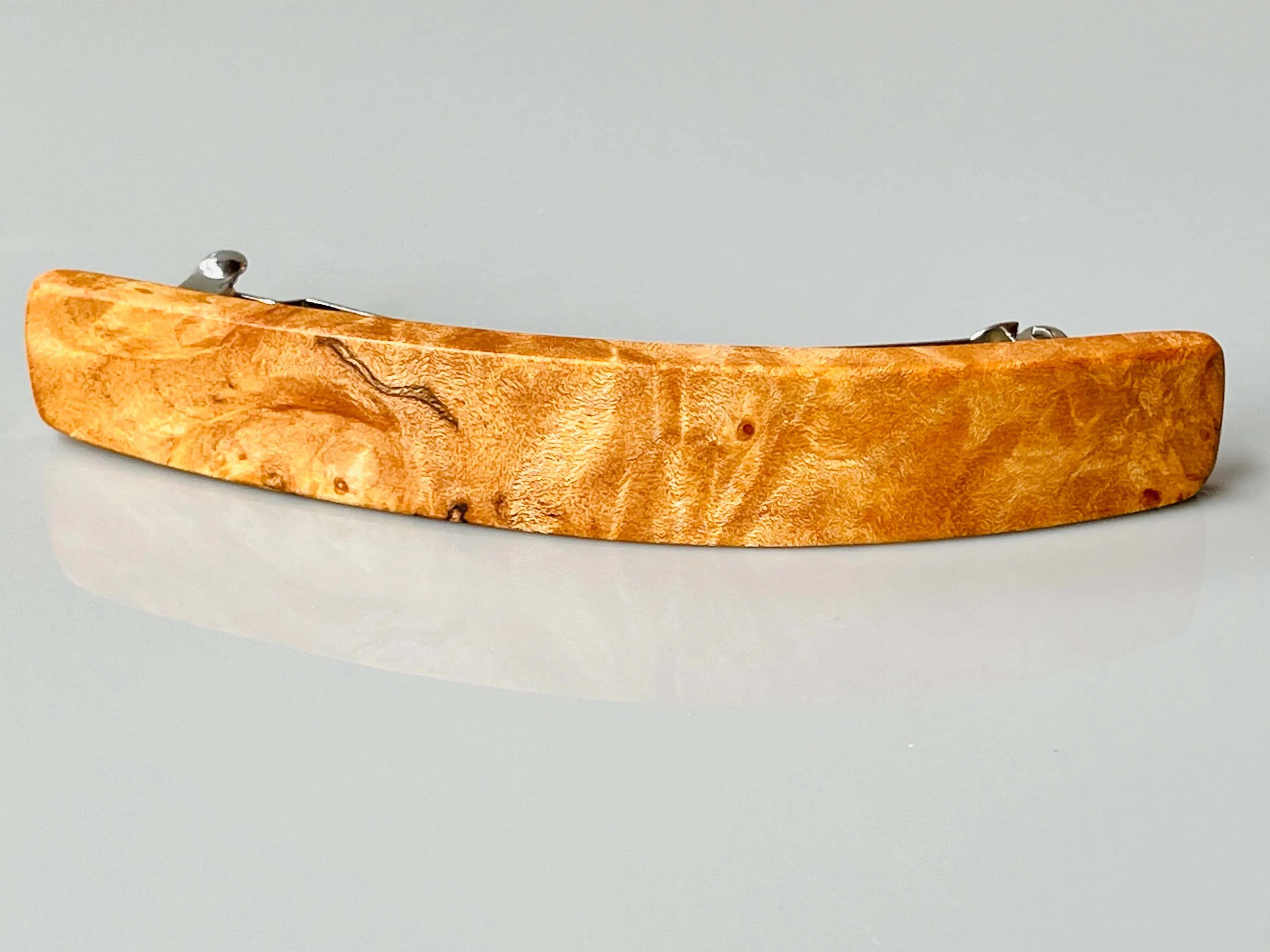 XL Maple Burl wood barrette for thick hair, thick hair barrette