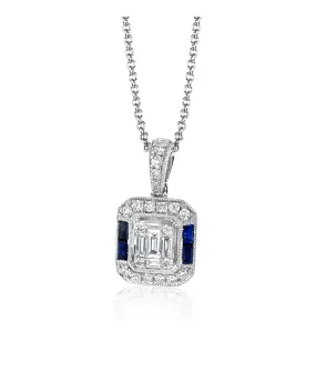 Zeghani Sapphire Diamond Necklace ZP874